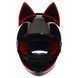 Мотошлем интеграл (full face) Мото Кото с ушками NITRINOS NEKO HNJ M-9412 размер M (54-56) цвет черный-красный-белый