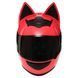 Мотошлем интеграл (full face) Мото Кото с ушками NITRINOS NEKO HNJ M-9412 размер M (54-56) цвет черный-красный-белый