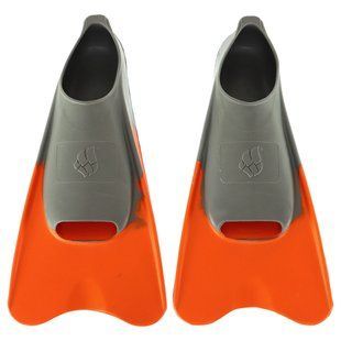 Ласты для тренировок в бассейне короткие с закрытой пяткой MadWave M074606307W размер 36-37 оранжевый