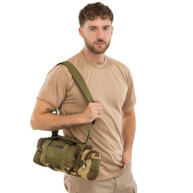 Подсумок тактический Zelart TY-13002 размер 34х15х9см камуфляж Woodland