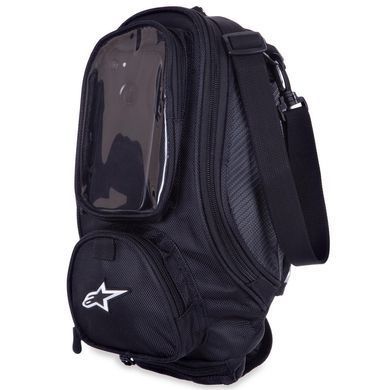 Мотосумка на бак мотоцикла на магнітах Alpinestar MS-5938 чорний-білий