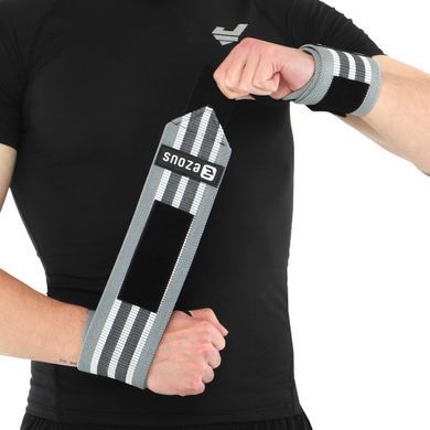 Бинти кистьові для жиму STRONG WRIST WRAPS EZOUS C-05 2штуки фіолетовий-чорний