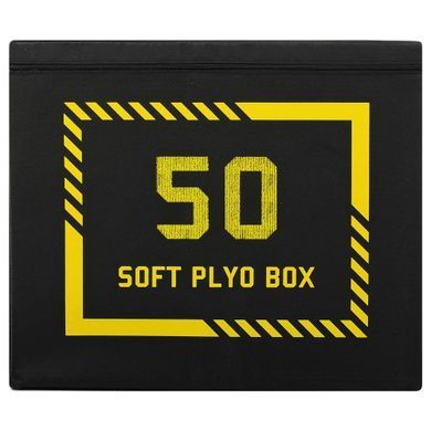 Бокс пліометричний тумба для кросфіту Пліобокс SOFT PLYO BOX LiveUp LP8155 1шт 50х60х75см чорний
