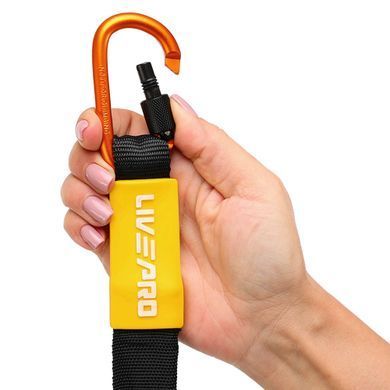 Эспандер трубчатый с карабином в защитном рукаве RESISTANCE TUBE LiveUp LP8401-S нагрузка низкая