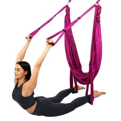 Гамак для йоги Antigravity Yoga Zelart FI-4775 цвет темно-розовый