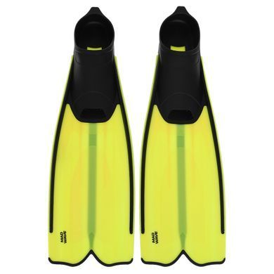 Ласти для дайвінгу із закритою п'ятою цільна калоша MadWave Vector II junior M064004 розмір 2XS колір жовтий