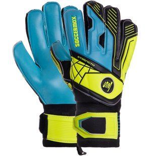 Рукавиці воротарські професійні із захистом пальців SOCCERMAX GK-012 розмір 8