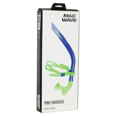 Трубка фронтальна дихальна для плавання MadWave PRO SNORKEL M077301 колір темно-синій