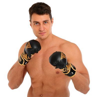 Перчатки Крабы спаринговые для MMA FISTRAGE VL-5521 размер S цвет черный-золотой
