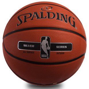 М'яч баскетбольний гумовий SPALDING NBA SILVER SERIES OUTDOOR 83494Z розмір 7 помаранчевий