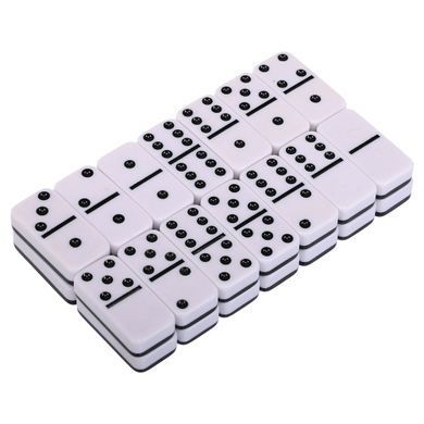 Домино настольная игра в железной подарочной коробке Zelart 4010A 28 костей белый