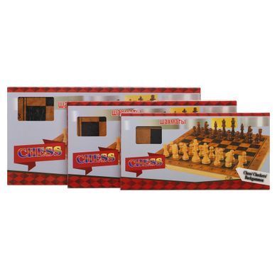 Шахматы шашки нарды 3 в 1 набор настольных игр деревянные Zelart S3029 размер 29см x 29см