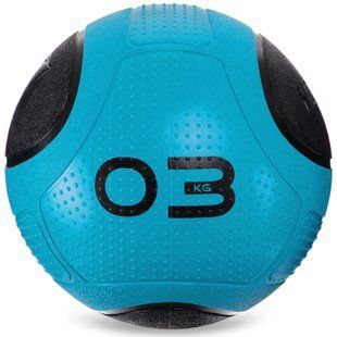 Медбол мяч медицинский Medicine Ball Zelart FI-2620-3 3кг синий-черный