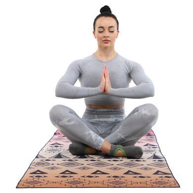 Коврик полотенце для йоги из микрофибры нескользящий 4Monster YOGA TOWEL Y-YGT цвет синий