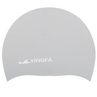 Шапочка для плавання силіконова для дорослих YINGFA C0081 розмір L колір сірий