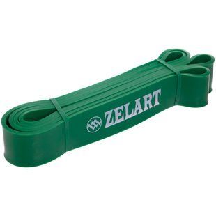 Резина петля для подтягиваний и тренировок лента силовая Zelart POWER BANDS FI-3917-G зеленый