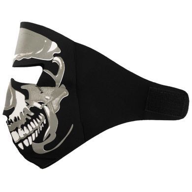 Маска лицьова вітрозахисна Zelart MS-4344-1 Chrome Skull чорний