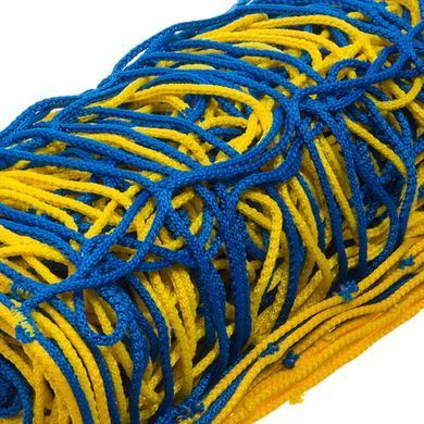 Сетка для мини-футбола и гандбола Zelart ЕВРО ЭЛИТ SO-2092 3x2,04x0,6м 2шт синий-желтый