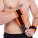 Бинты кистевые для жима STRENGTH WRIST WRAPS Zelart TA-7807 2штуки размер 7,5x30см черный-оранжевый