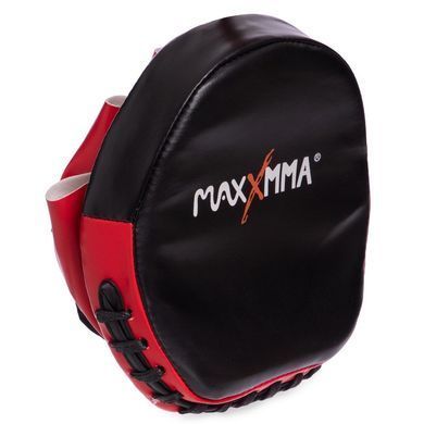 Міні-лапа боксерська вигнута тренувальна PU MAXXMMA MP04 колір сірий-зелений