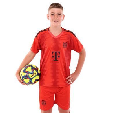 Форма футбольная детская с символикой футбольного клуба BAYERN MUNCHEN домашняя 2025 Zelart CO-4732 размер 22, возраст 8лет, рост 120-125 цвет красный