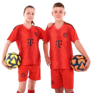 Форма футбольная детская с символикой футбольного клуба BAYERN MUNCHEN домашняя 2025 Zelart CO-4732 размер 22, возраст 8лет, рост 120-125 цвет красный