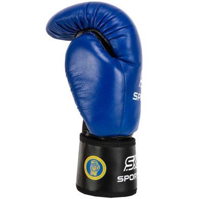 Рукавиці боксерські професійні на липучці шкіряні ФБУ SPORTKO ПК1 SP-4705 розмір 10 унції колір червоний