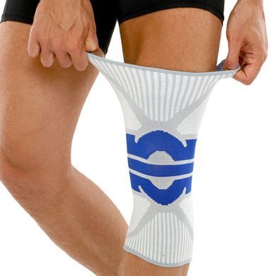 Наколенник спортивный эластичный компрессионный EXCEED 6107CA One size 1шт серый