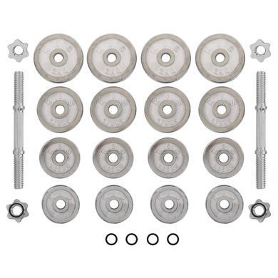 Гантели разборные стальные хромированные 27кг HIGHQ SPORT TA-0013-27CH 2шт по 13,5кг хром