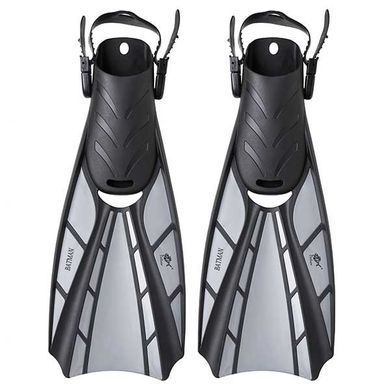 Ласты для дайвинга регулируемые Dolvor Batman M (40-44) серые F123/M-G