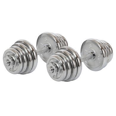 Гантели разборные стальные хромированные 27кг HIGHQ SPORT TA-0013-27CH 2шт по 13,5кг хром