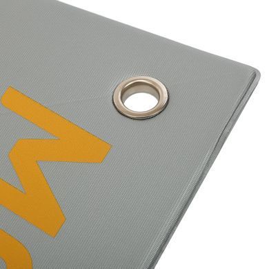 Коврик для фитнеса и спорта с люверсами для хранения Mdbuddy FI-2785 цвет серый