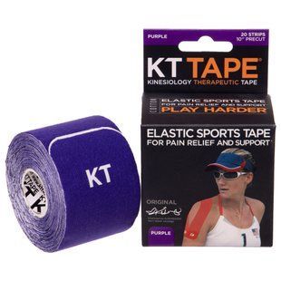 Кінезіо тейп нарізаний для обличчя та тіла Kinesio tape KTTP ORIGINAL Zelart BC-4786 колір фіолетовий