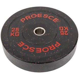 Бамперні диски із структурної гуми Bumper Plates Record TA-4782-25 51мм 25кг чорний-червоний