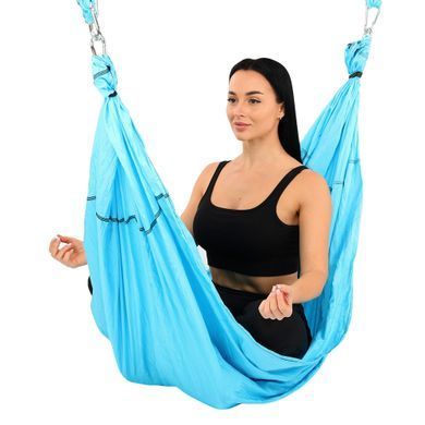 Гамак для йоги Antigravity Yoga Zelart FI-5453 цвет голубой