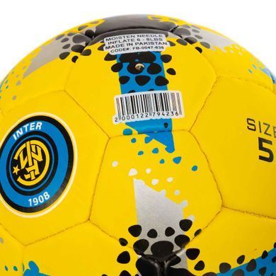 М'яч футбольний BALLONSTAR INTER MILAN FB-0047-836 №5 PU жовтий