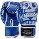 Перчатки боксерские на липучке FLEX Zelart SKULL BO-5493 размер 10 унции цвет синий