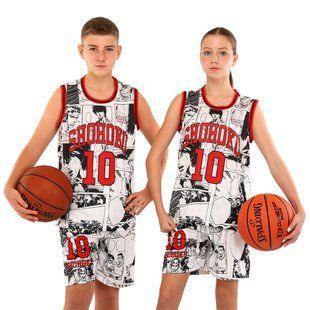 Форма баскетбольна дитяча NBA клуб Shuhoku 10 BA-6609 розмір S колір білий-червоний