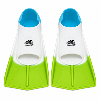 Ласти для басейну Conquest AquaSprint короткі тренувальні XS (32-34) салатові BF10/GW