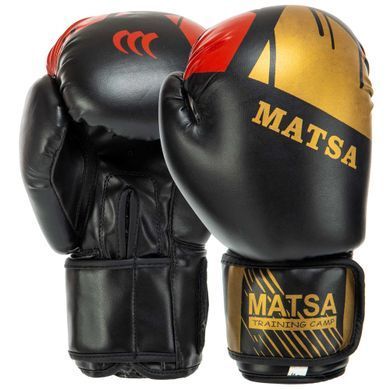 Перчатки боксерские MATSA MA-7301 размер 8 унции цвет черный