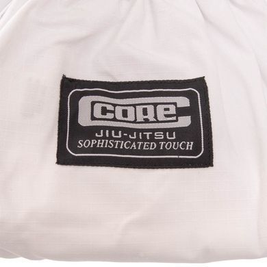 Кімоно для бразильського джиу-джитсу BJJ біле куртка штани та пояс CORE CO-3137-M розмір 1 (зріст 150)