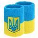 Напульсник спортивний махровий вбираючий вологу Zelart BC-4063 колір жовтий-блакитний