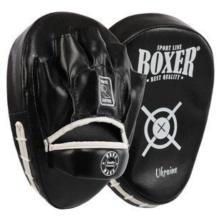 Лапа боксерська вигнута тренувальна Кожвініл BOXER NEW 2011-N колір чорний