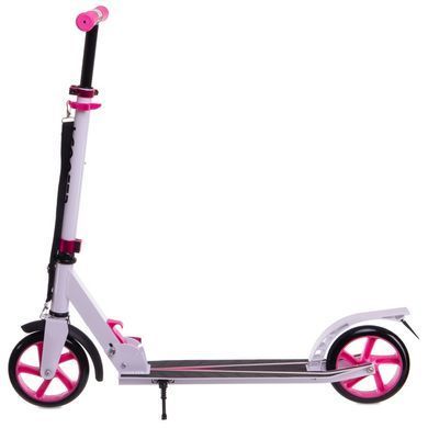 Самокат міський двоколісний складаний SCOOTER Zelart CA-2028 колір рожевий-білий