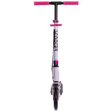 Самокат міський двоколісний складаний SCOOTER Zelart CA-2028 колір рожевий-білий