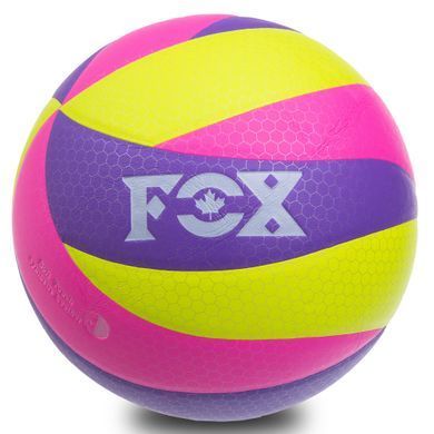 М'яч волейбольний FOX SD-V8005 колір лимонний-фіолетовий-малиновий