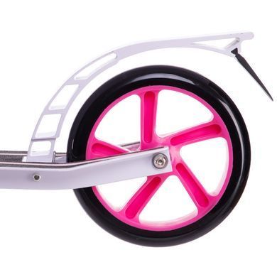 Самокат міський двоколісний складаний SCOOTER Zelart CA-2028 колір рожевий-білий