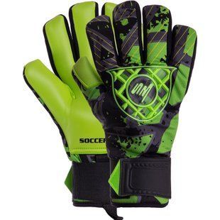 Рукавиці воротарські професійні із захистом пальців SOCCERMAX GK-017 розмір 9