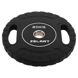 Блини диски CPU покриття 2 Handle металева втулка Zelart TA-3438-20 &oslash;51мм 20кг чорний
