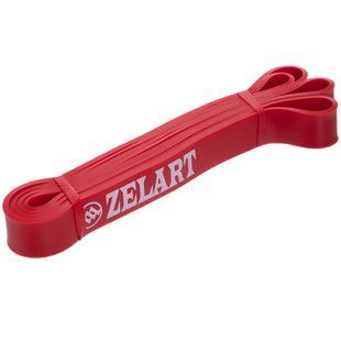 Резина петля для подтягиваний и тренировок лента силовая Zelart POWER BANDS FI-941-5 красный